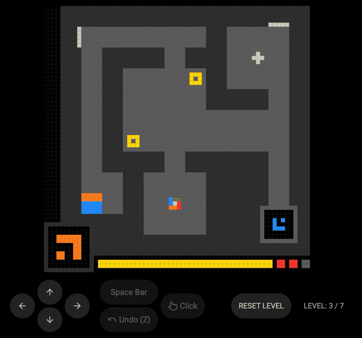 Animación de ejemplo de ARC-AGI-3